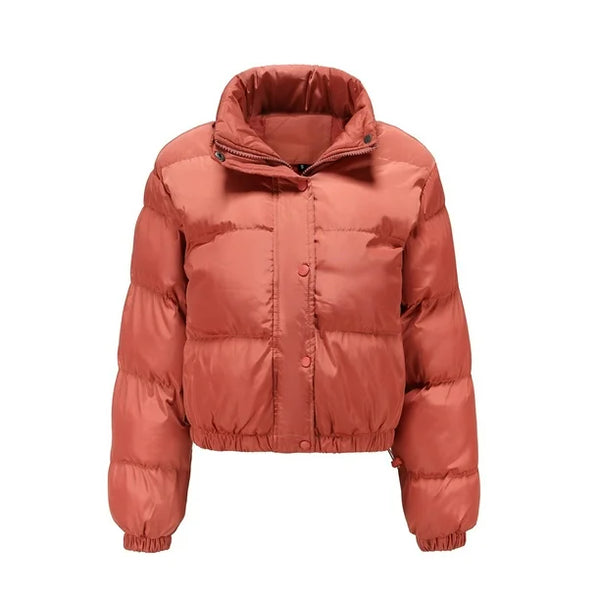 Hoodless down jacket online